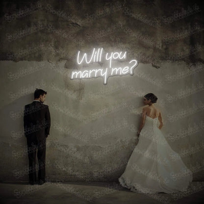 scritta led will you marry me colore bianco freddo